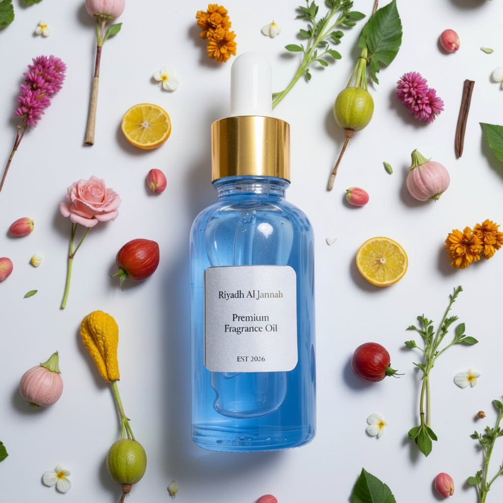 Blue Fragrance Oil - Full Frame White Background